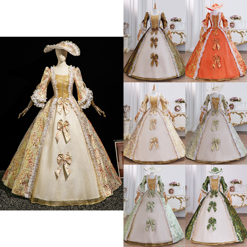 Christmas Halloween Fairy European Court Costume Retro Performance Chorus Costume Princess Makeup Masquerade Drama