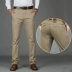 Xe jeep che chắn mùa thu và mùa đông quần nam cotton quần thẳng ống quần rộng kích thước lớn kinh doanh quần âu quần tây nam quần áo nam đẹp Quần