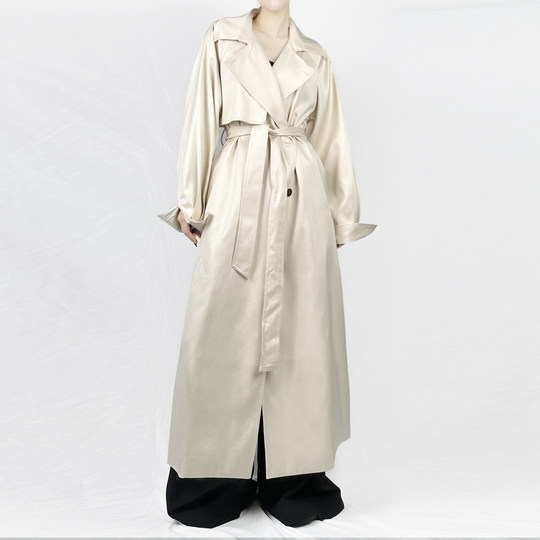 没2月 流光设计感日常高级长款风衣外套