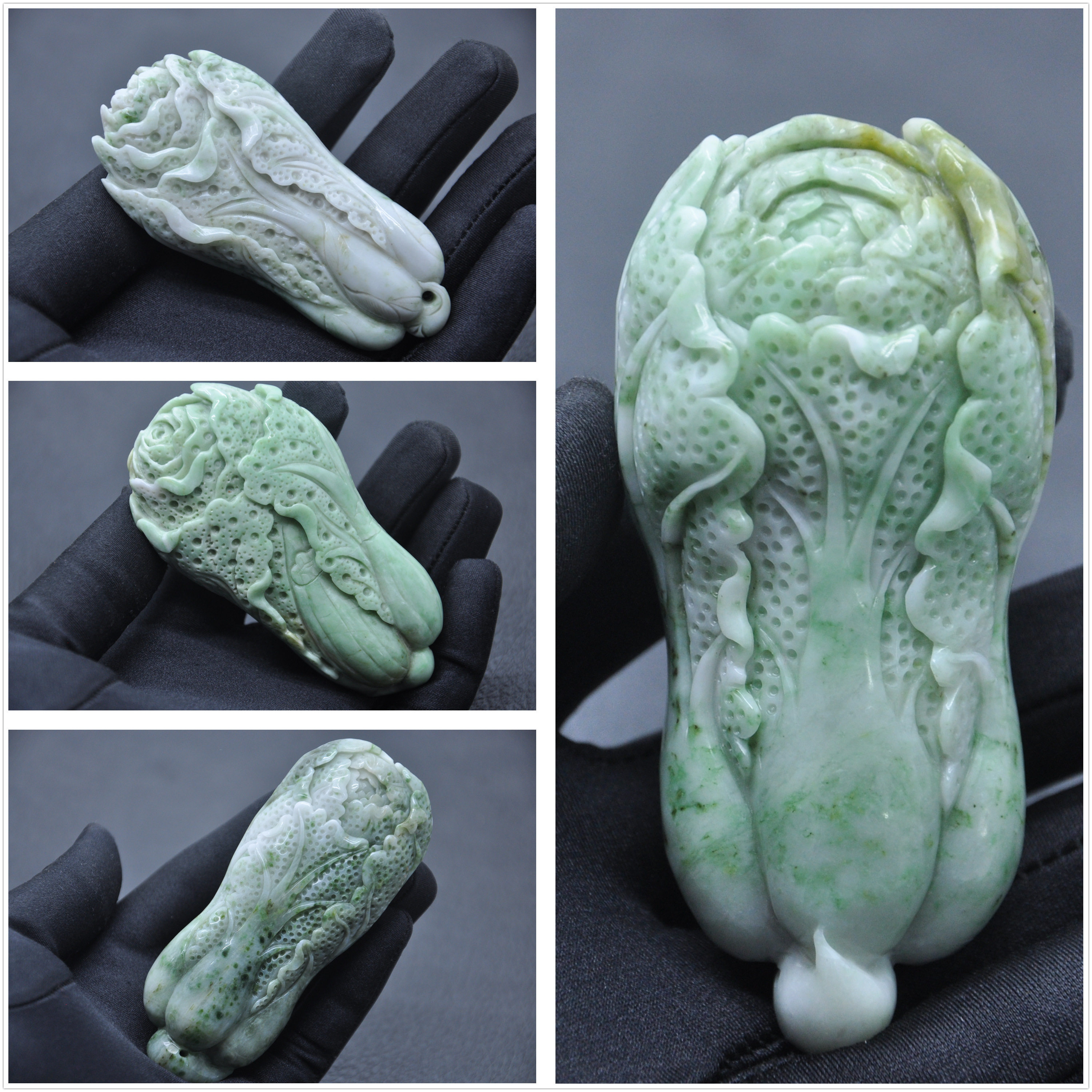 Jade cabbage hand parts]Dushan jade Nanyang jade single jade hand cabbage hand parts Jade gifts four famous jade jade