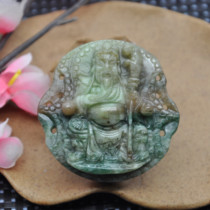  Xinglong Jewelry]Nanyang Jade Dushan Jade Sky blue Dushan belt buckle Natural jade waist jade