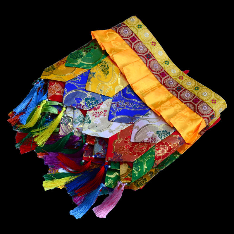 Tibetan drapery Five-color wall Wall skirt Table around Tibetan style home Buddha hall Temple decoration banner door curtain