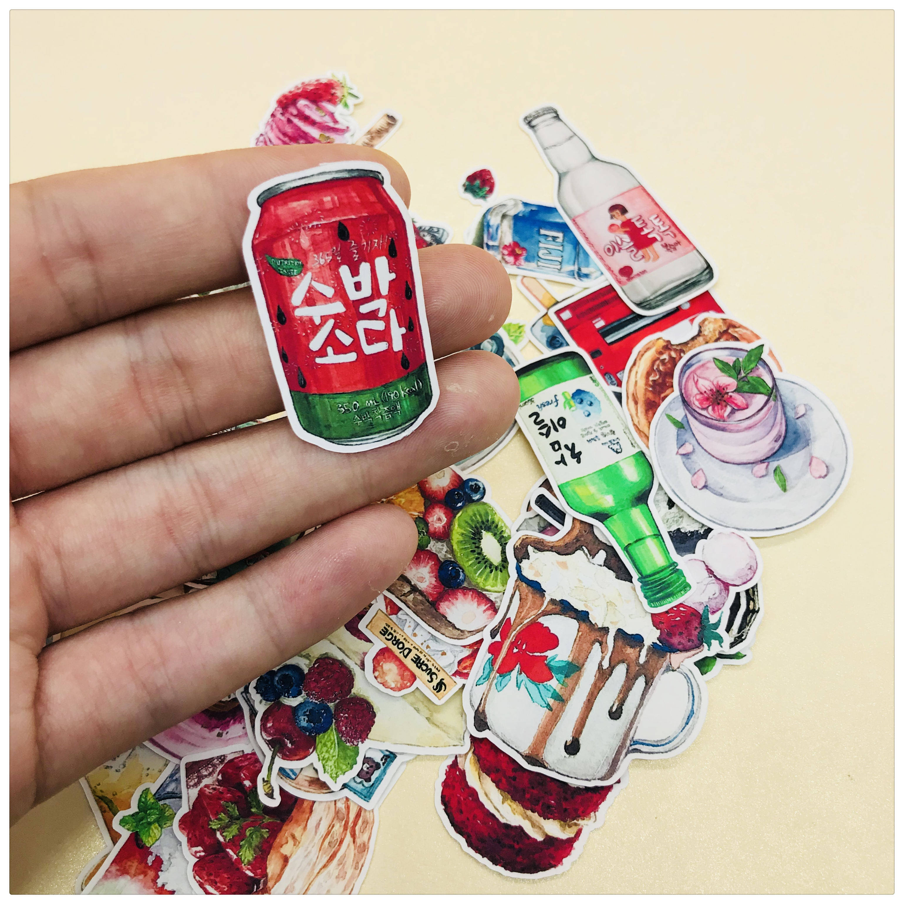 Hands Tent Stickers Bag Dessert Iced Drinks Dessert Gourmet Food 42 Entrance Ledger Sticker Album Decorations RMB25 -Taobao
