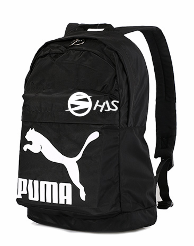 HJS puma 彪 ngựa màu hồng hoa hồng vai túi ba lô logo lớn 074799-07-01 cặp học sinh tiểu học