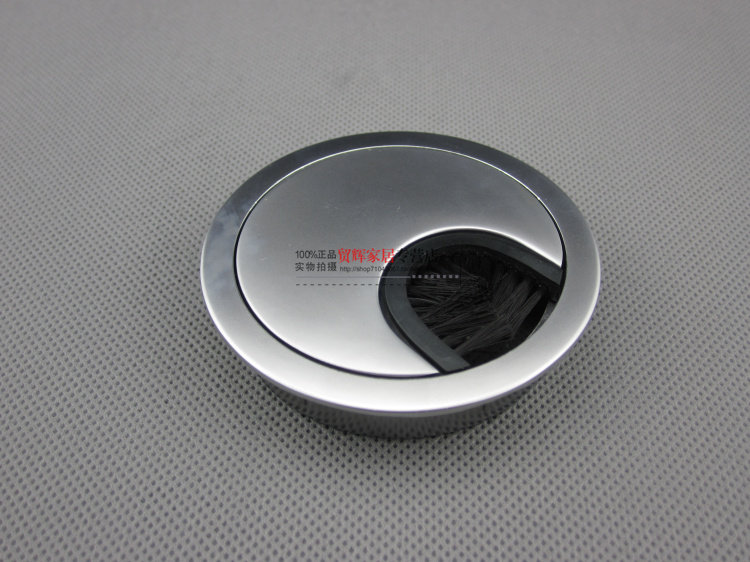 Threading hole upscale alloy threading hole computer desk routing hole round threading hole metal 50mm