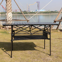Outdoor Folding Table, Ultra-Light Aluminum Alloy Portable Leisure Table, Self-Driving Tour Camping Barbecue Table, Beach Promotional Stall Table