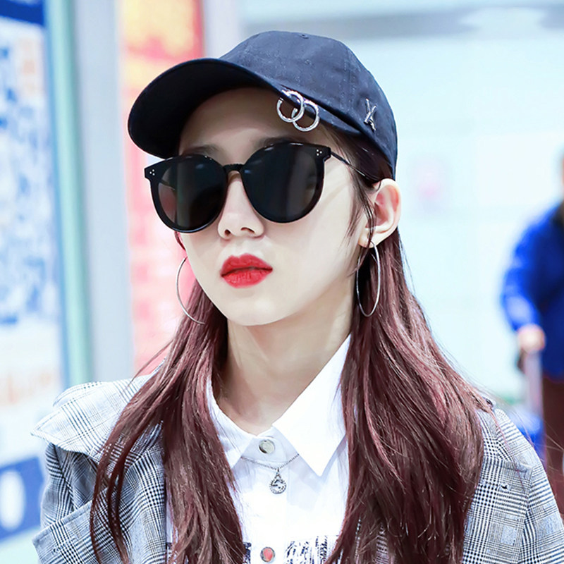 Sunglasses female 2021 new anti-radiation sunglasses GM with the same Korean version of the round face star net red with the same Jack hi