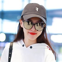 Sun glasses female round frame GM same V brand Korean version tide 2021 New reflective mirror sunglasses men glasses See Saw Saw