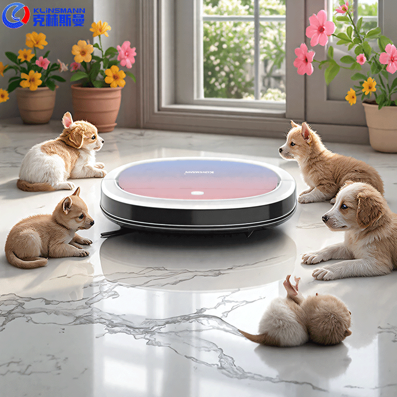 【政府補助金15%】ドイツ製KLINSMANN 掃除ロボット 超薄型 インテリジェント 自動 家庭用掃除機 モップ