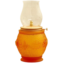 Indoor Buddhist hall seven treasures ancient law colored glaze and eight auspicious lamps for Buddha and Bodhisattvas windproof and adjustable liquid butter lamps