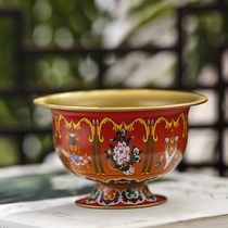 Buddhas Chapel for a cup of Foecup Water purification Cup Painted Eight-auspicious Water Supply Cup Holy Water Cup Big Tragically Water Cups Crisp oil lamp holder