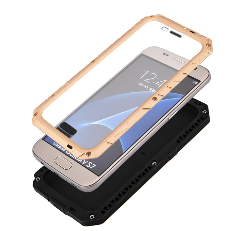 iMatch Water Resistant Shockproof Dust/Dirt/Snow-Proof Aluminum Metal Case Cover for Samsung Galaxy S7