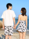 Couple Swimsuit 2023 New Couple Style Beach Vacation Ladies One-piece Slim Belly Covering Hot Spring Suit