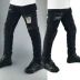 Cậu bé mùa đông cộng với nhung cộng với quần jean cotton màu đen rộng lớn trẻ em nhung vàng dày ba lớp quần ấm quần áo bé gái sành điệu từ 1-10 tuổi Quần