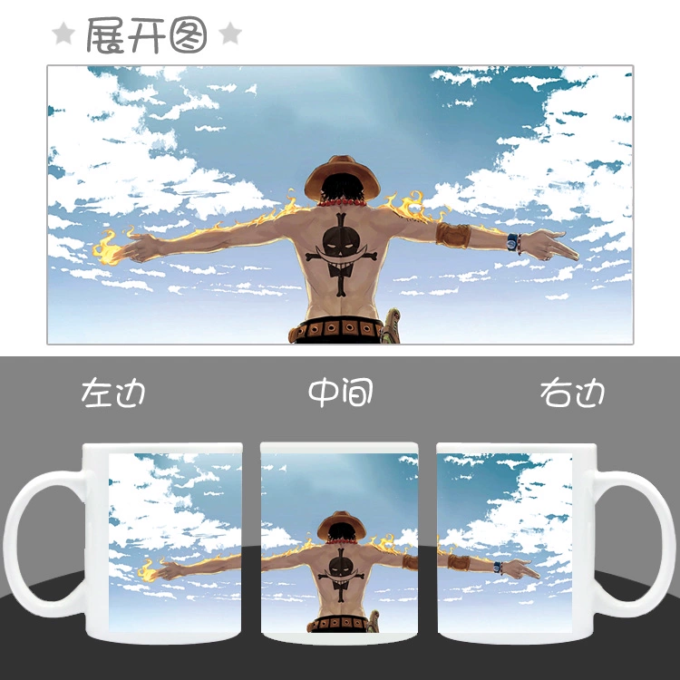 Cướp biển hành trình Wang Lufei Qiao Ba Esro anime hoạt hình xung quanh cột nước đánh dấu cốc gốm thay đổi màu gốm