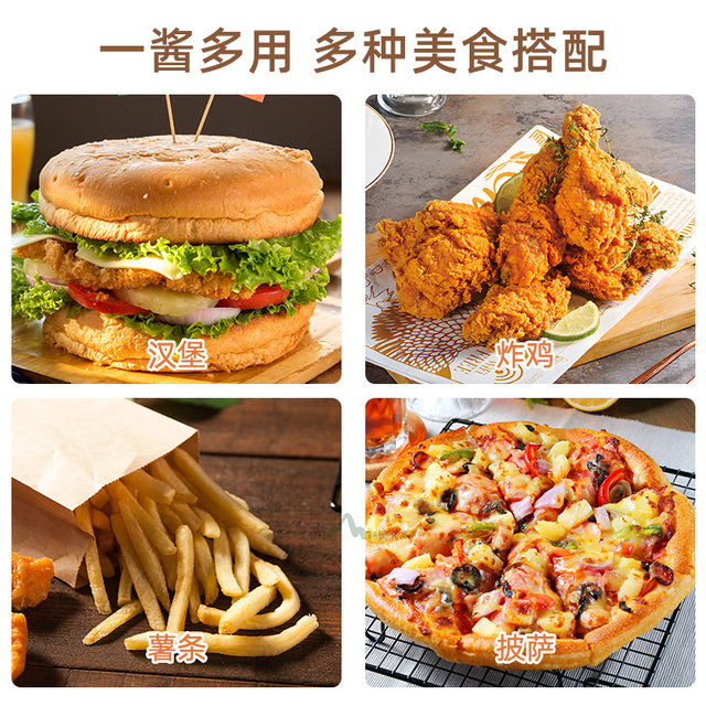 Garlic Cheese Sauce 1kg Bag, Korean-Style Fried Chicken Dipping Sauce, Salad Dressing, Commercial Hamburger Sauce for Fried Chicken Restaurants