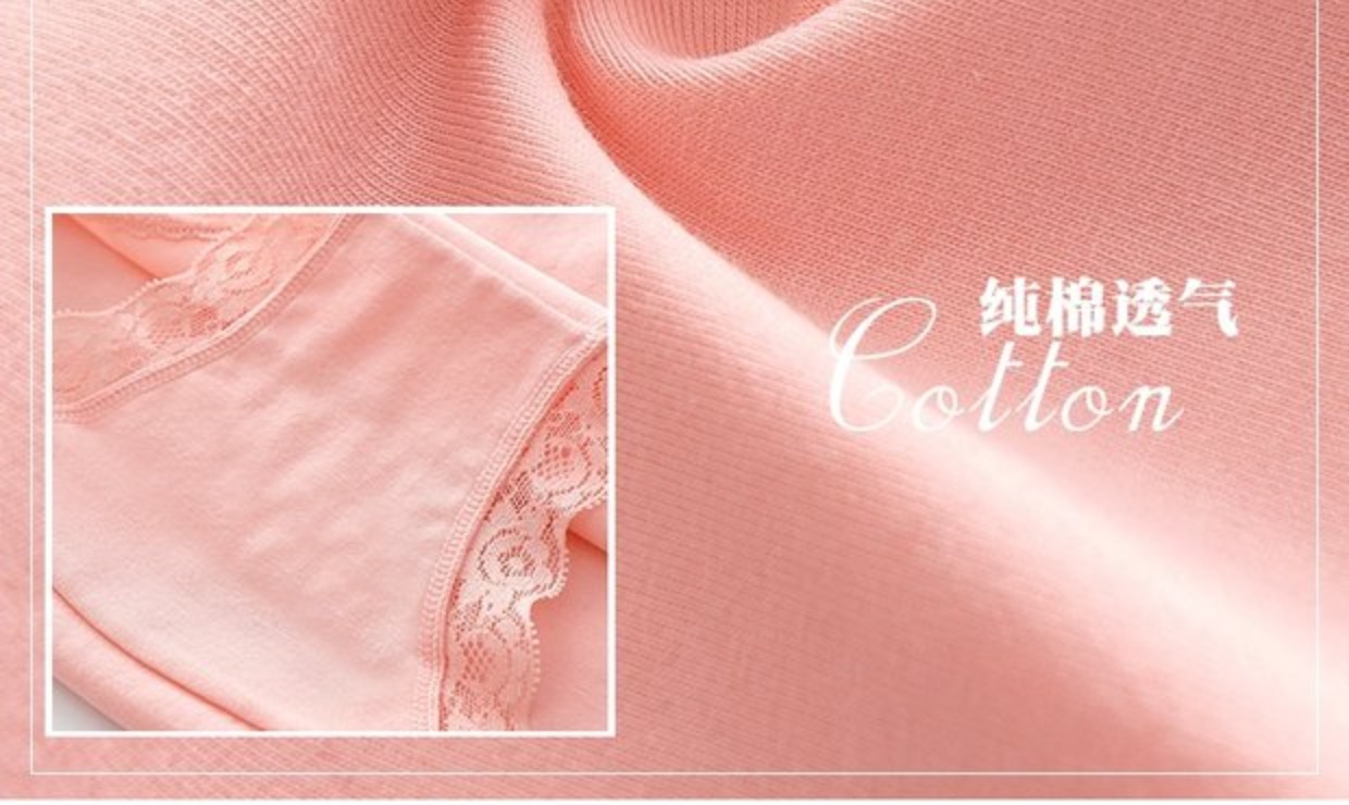 5 đồ lót phụ nữ eo cao cơ thể điêu khắc 100% cotton kích thước lớn tóm tắt ren vải cotton đồ lót cotton quan lot giay