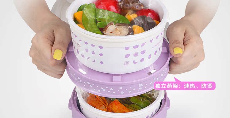 hộp cơm điện inox 2 tầng Mười độ tốt hộp cơm trưa cách điện hộp ăn trưa 2 lớp nữ sinh viên di động người lớn gốm lót vành đai sưởi ấm gạo cặp lồng cơm cắm điện