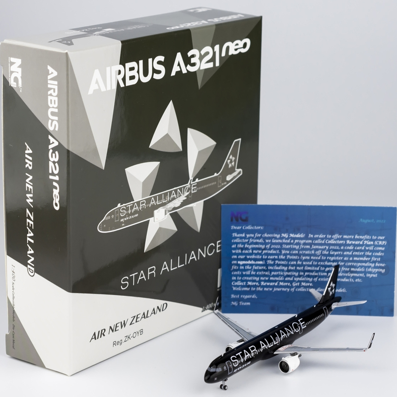 Ng Models 1/400 Metal Aircraft Model Zk-Oyb/Zk-Nna New Zealand Airlines A321Neo Ng Models 1/400 Metal Aircraft Model Zk-Oyb/Zk-Nna New Zealand Airlines A321Neo