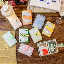 New 2021 card bag female Large Capacity multi card position Japanese small ultra-thin anti-degaussing card holder card holder
