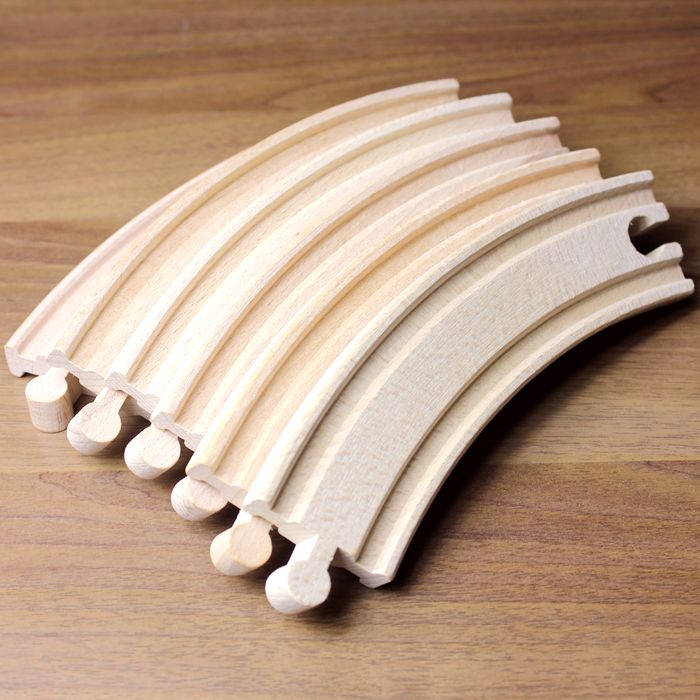 Wooden track Large curved track compatible with BRIO Rice Rabbit wooden track