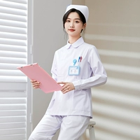 Белая сторона с пряжкой круглой шеи с длинными рукавами (одиночная вершина)