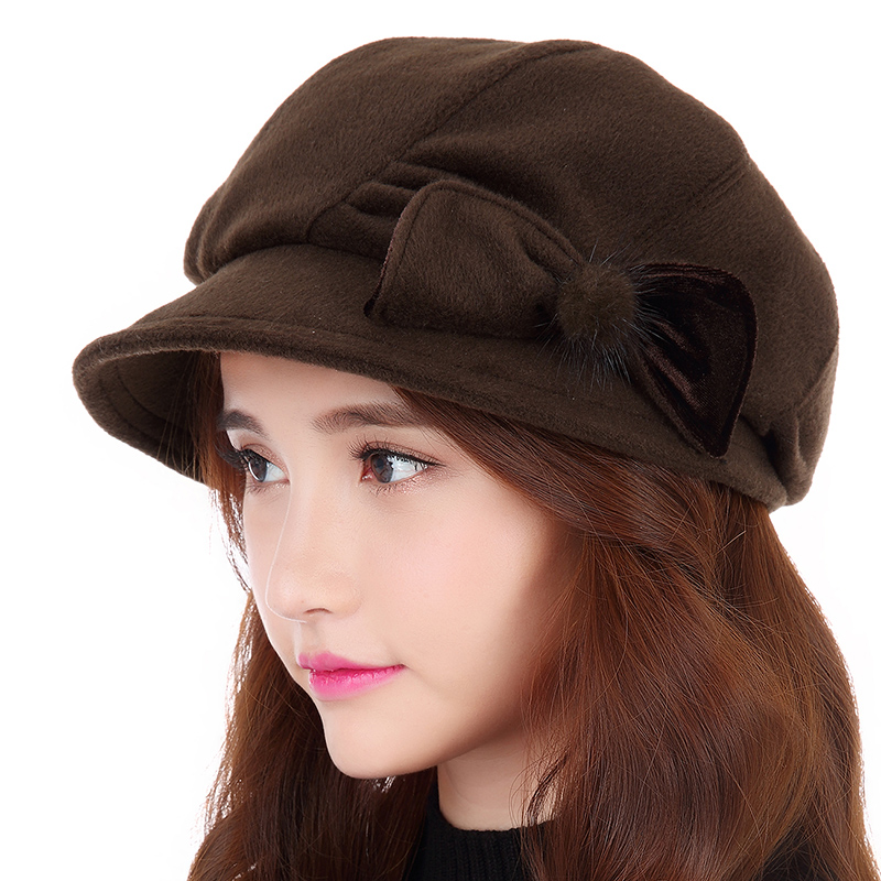 Ygeon Winter Painter Hat Lady Autumn Winter Sky Berryhat Woman Warm Korean version of the Beilei Fashion Woman 719