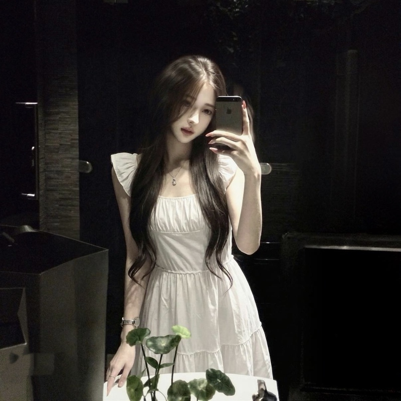 Soft Little Aba~Arin Korean Women's Same Style Bm White Dress Soft Little Aba~Arin Korean Women's Same Style Bm White Dress