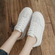 First-Layer Cowhide White German Training Shoes for Women, Summer 2024 New Spring and Autumn Versatile Sports Casual Flat White Shoes for Women