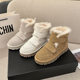 Wool Integrated~Jasmine's Genuine Leather Outdoor Snow Boots for Women 2025 Winter New Waterproof Anti-Slip Warm Cotton Boots