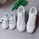 Mowa New Product Velcro Women's White Shoes Soft Sole Breathable Pregnant Women Casual Students Dna Pure White Sneakers