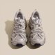 European station genuine leather dad shoes for women 2025 spring new style breathable mesh straps to show feet small sports street casual shoes