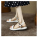 Women's Sandals 2026 Summer Outdoor Wear Fairy Style New Model One-Strap Beach Thick-Soled soft sole Flat Roman Shoes