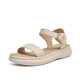 Flat-Soled Sports Sandals for Women 2026 New Summer Style Outdoor Wear One-Strap Thick-Soled Sandals Open-Toe Beach Shoes for Women with Soft Soles