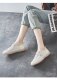2023 Spring and Autumn New Style Comfortable Versatile Slip-On Soft Sole Maternity Shoes Flat Sneakers Genuine Leather White Shoes for Women
