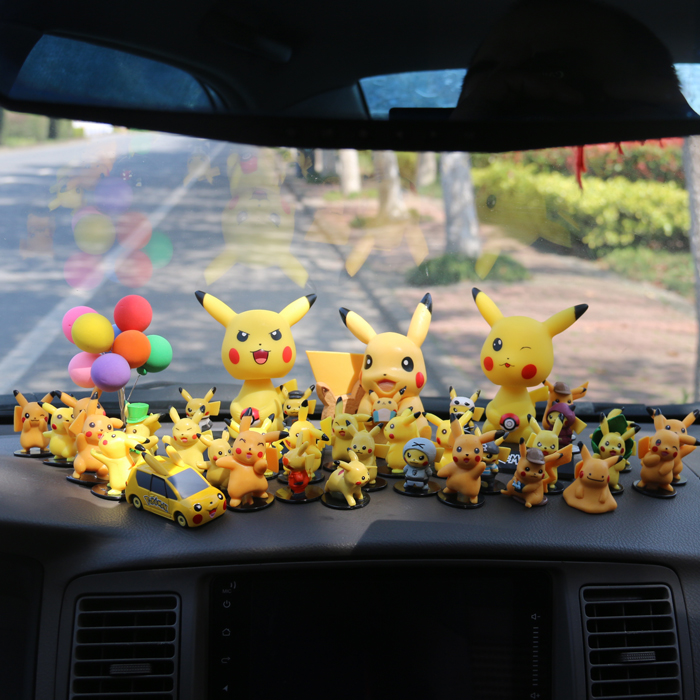 Pikachu car ornament shaking his head cartoon doll creative cute car interior ornament ornament car center console decoration