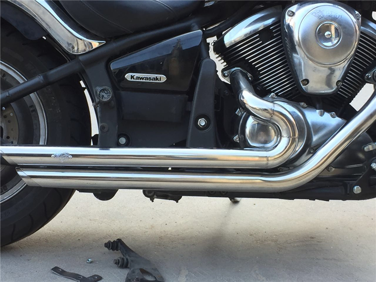 Xe máy hành trình Kawasaki Vulcan 900 VN900 sửa đổi bằng thép không gỉ ống xả retro - Ống xả xe máy bô xe máy dream