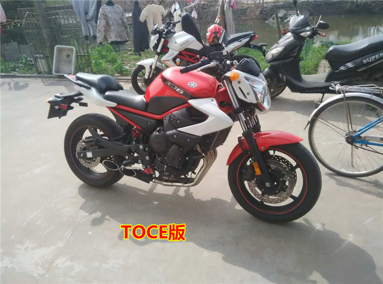 Yamaha XJ6N sửa đổi ống xả Tianzhu TOCE thẳng hàng chiên thép không gỉ mặt trước phần ống xả đầy đủ dày - Ống xả xe máy 	pô xe máy wave