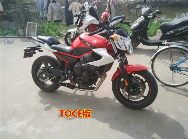 Yamaha XJ6N sửa đổi ống xả Tianzhu TOCE thẳng hàng chiên thép không gỉ mặt trước phần ống xả đầy đủ dày - Ống xả xe máy