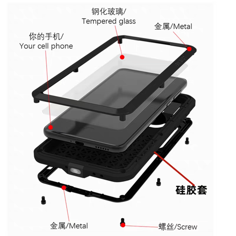 Genuine Military-Grade Armor Case Suitable for Huawei Mate80 Pro Max, Triple-Protection Phone Case, 60 Metal, 70 Pro Silicone, P60 Full-Cover Anti-Drop, 80 Protective Case, Men's Trendy New Style, Soft-Edge Hard Armor