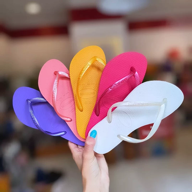 [Оригинальные сланцы Havana Havaianas женские шлепанцы с узкой подошвой противоскользящие]