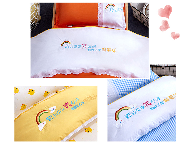 Mẫu giáo chăn ba mảnh cotton trẻ em quilt bé nap cotton có thể tháo rời bộ đồ giường với lõi sáu mảnh