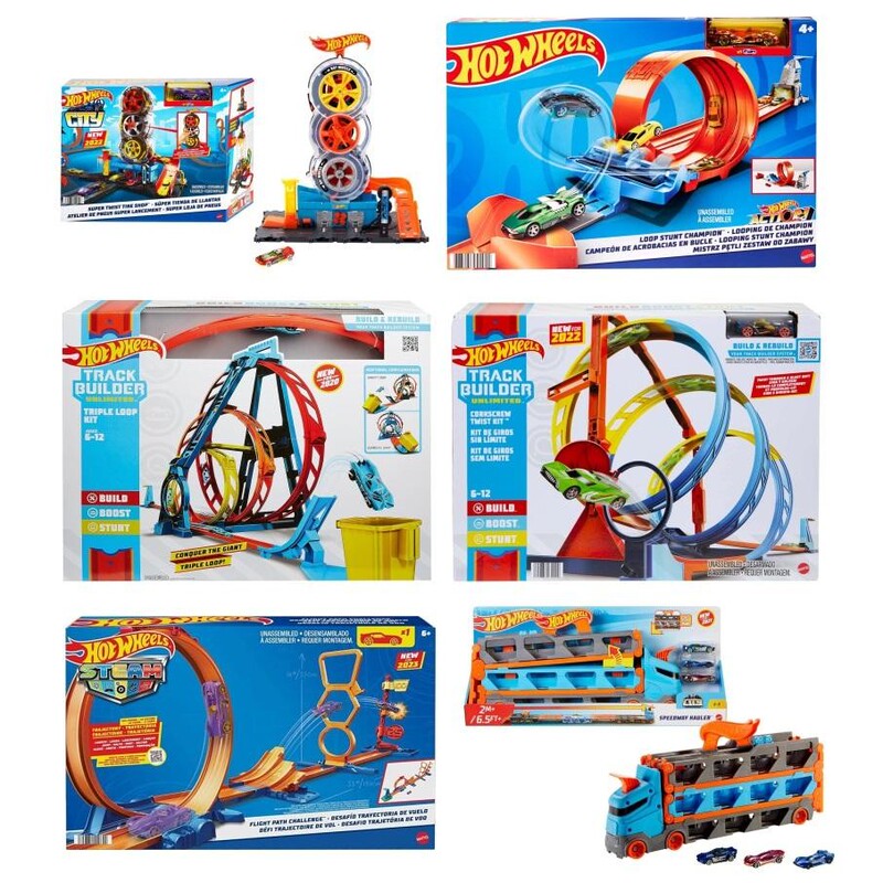 Hot Wheels Hot Racing Track Storage Car Wild Bigfoot Car Competitive Stunt Looping Racing Competition Toy