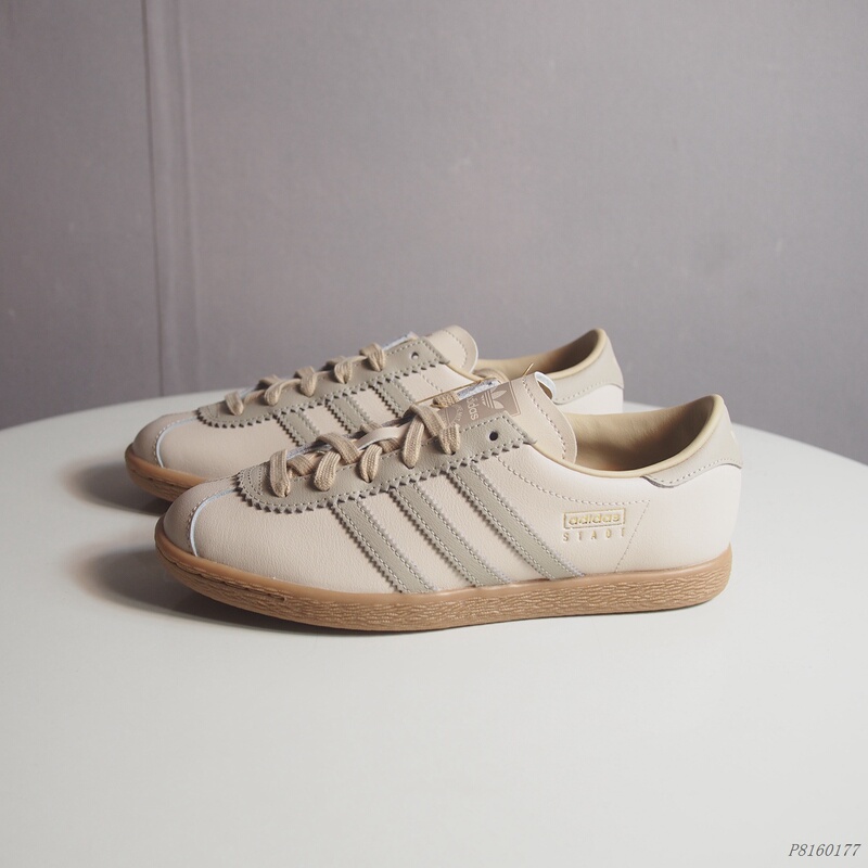 Adidas Trefoil Stadt Women's Low-Top Cow Leather Fashion Retro T-Head German Training Sneakers Jr8313