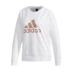 ADIDAS adidas nữ mùa xuân và mùa thu mẫu mới áo len cổ tròn giản dị dệt kim áo len ấm áp EA3103 - Thể thao lông cừu / jumper