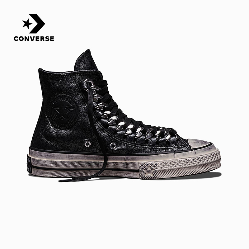 Converse 2026 Autumn New Men's and Women's Leather Distressed High-Top Casual Shoes A24240C