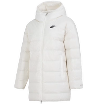 Nike耐克冬季款女子中长款防风保暖加厚连帽羽绒服外套DQ6874-133