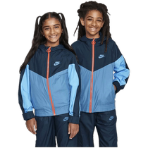 Nike Nike girls WINDRUNNER big childrens autumn new jacket casual short cotton jacket FV3140-690