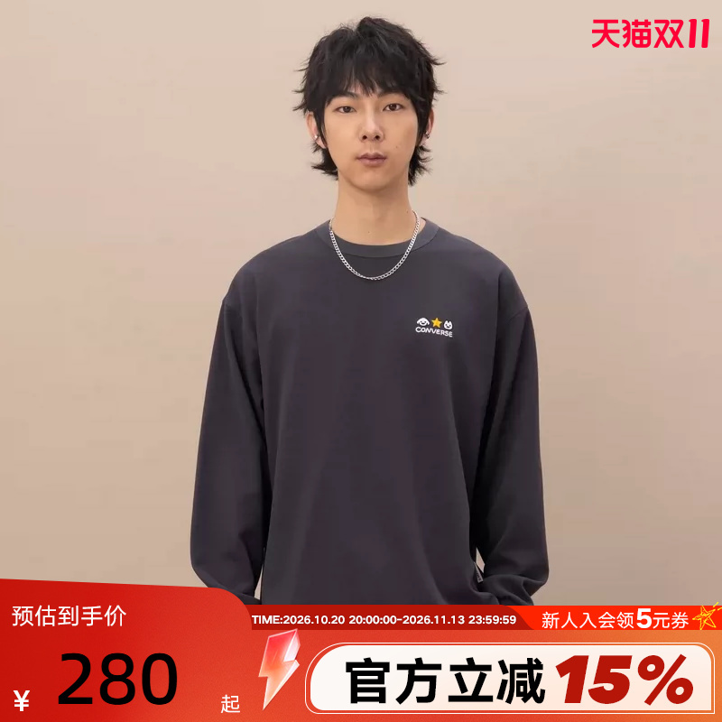 Converse 2026 Winter New Product Collaboration Model Men's and Women's Sports Casual Long-Sleeved T-Shirt Uck259-Gda