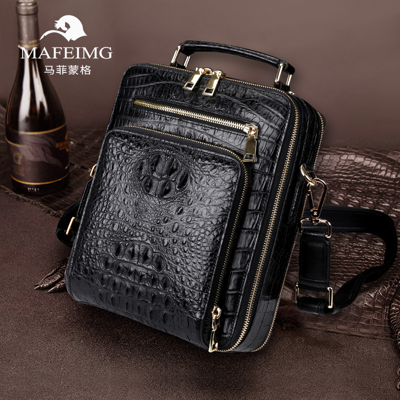 Thai crocodile leather bag men bag leather business hand skinny bag bag fashion leisure bag